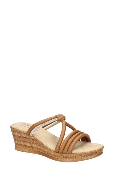Shop Tuscany By Easy Street® Elvera Wedge Sandal In Tan