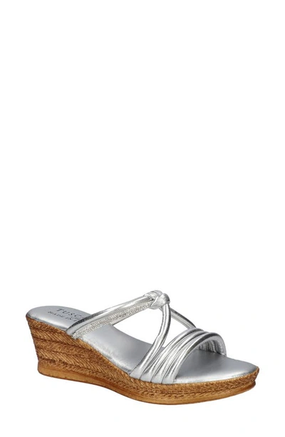 Shop Tuscany By Easy Street® Elvera Wedge Sandal In Silver
