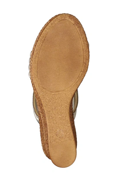 Shop Tuscany By Easy Street® Elvera Wedge Sandal In Champagne