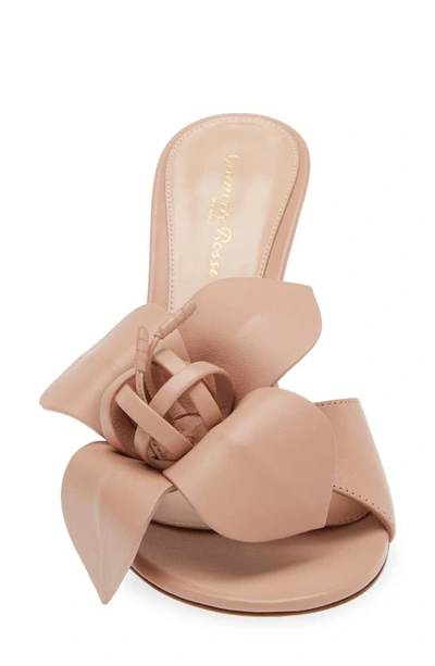 Shop Gianvito Rossi 3d Flower Slide Sandal In Peach