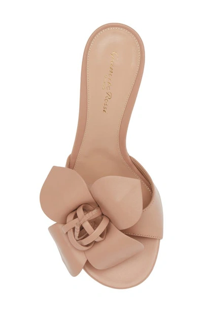 Shop Gianvito Rossi 3d Flower Slide Sandal In Peach
