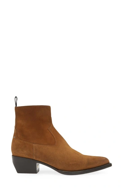 Golden Goose Debbie Pointed Toe Western Boot In Cognac