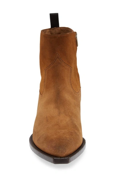 Golden Goose Debbie Pointed Toe Western Boot In Cognac