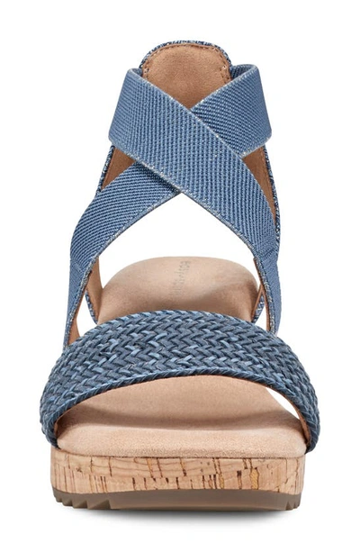 Shop Easy Spirit Lorena Wedge Sandal In Medium Blue