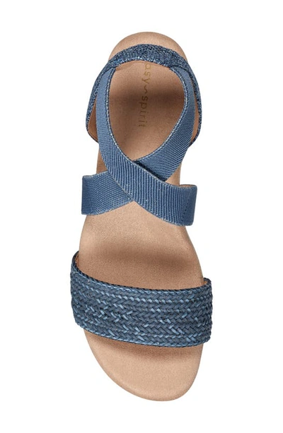 Easy Spirit Lorena Wedge Sandal In Medium Blue