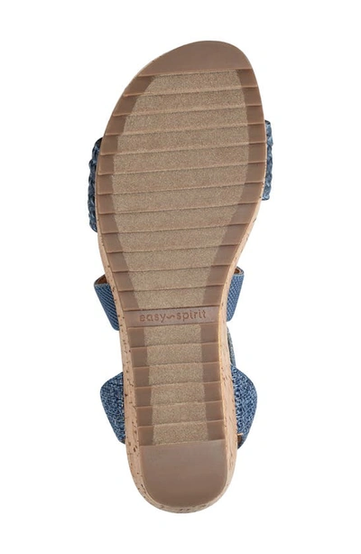 Shop Easy Spirit Lorena Wedge Sandal In Medium Blue