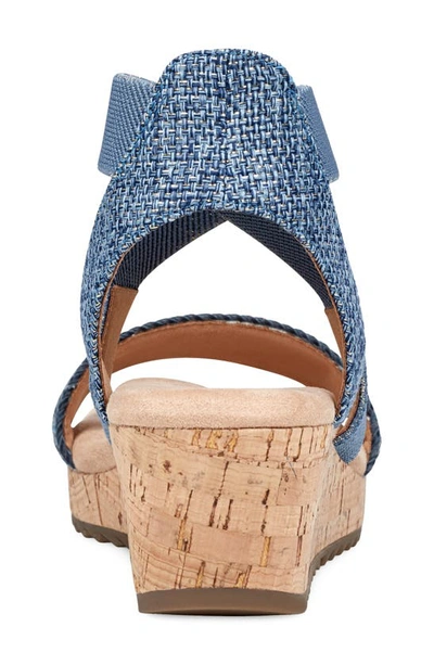 Easy Spirit Lorena Wedge Sandal In Medium Blue