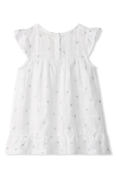 Shop Hatley Glitter Hearts Flounce Dress In White
