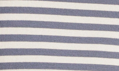 Shop Splendid Benson Stripe Rib T-shirt In Ash Navy/ Moonstone