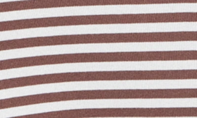 Shop Splendid Benson Stripe Stretch Cotton Midi Dress In Esprso/ Moonstne