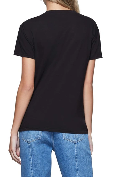Shop Good American V-neck Jersey T-shirt In Black001