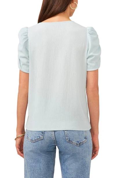 Shop Vince Camuto Gathered Puff Sleeve Blouse In Sterling Blue