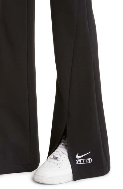 Shop Nike Air High Waist Flare Leggings In Black/ White