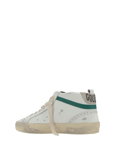 Shop Golden Goose Sneakers In White/seedpearl/silver/green