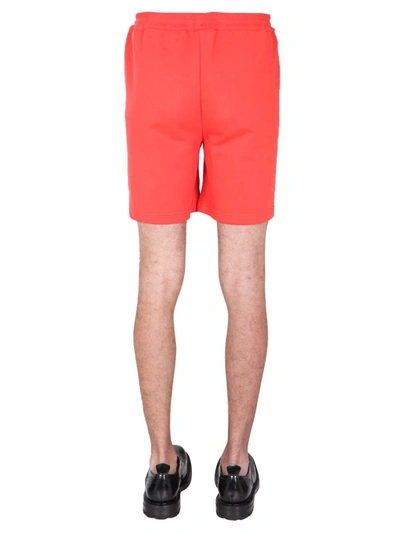 Helmut Lang Figure Logo-print Shorts In Red