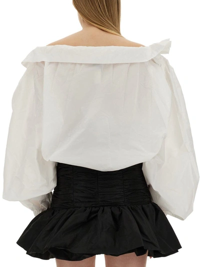 Shop Patou Top With Balloon Sleeves In White