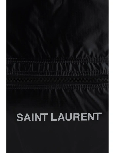 Shop Saint Laurent Backpacks In Nero/argento
