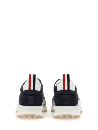 Shop Thom Browne Sneaker With Logo In Blue