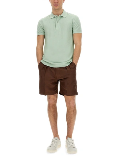 Shop Tom Ford Regular Fit Polo Shirt In Green