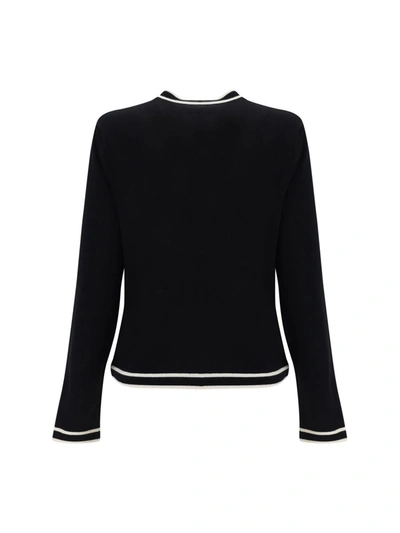 Shop Tory Burch Knitwear In Black/french Cream