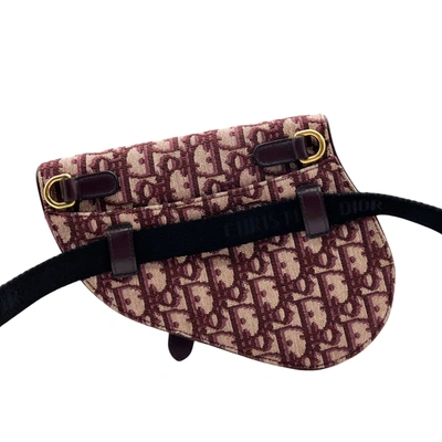 Shop Dior Saddle Brown Canvas Shoulder Bag ()