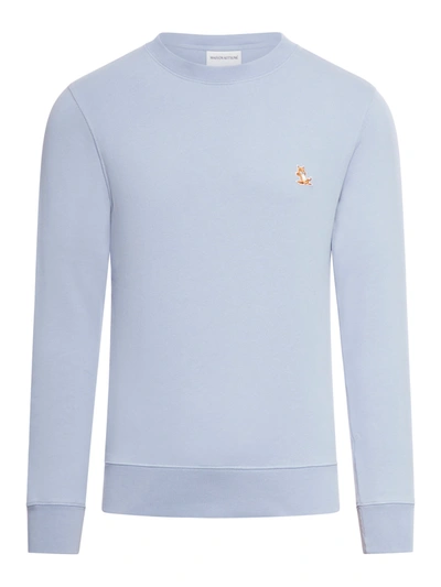 Shop Maison Kitsuné Chillax Patch Regular Sweatshirt In Blue