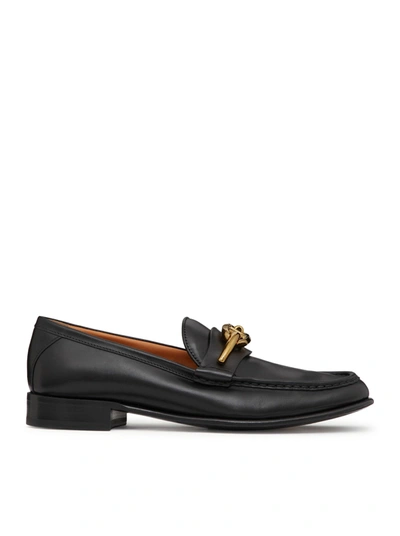 Shop Valentino Vlogo The Bold Edition Loafers In Calfskin In Black