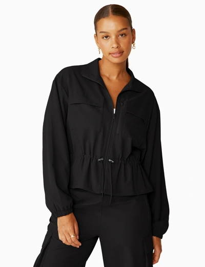 Shop Beyond Yoga City Chic Jacket In Black