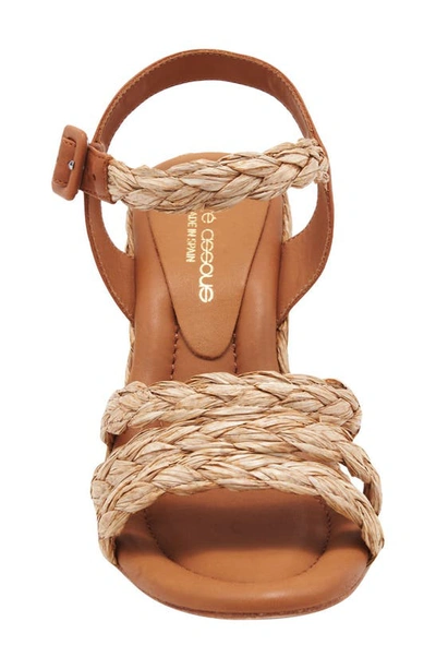 Shop Andre Assous Milena Wedge Sandal In Natural/ Tan