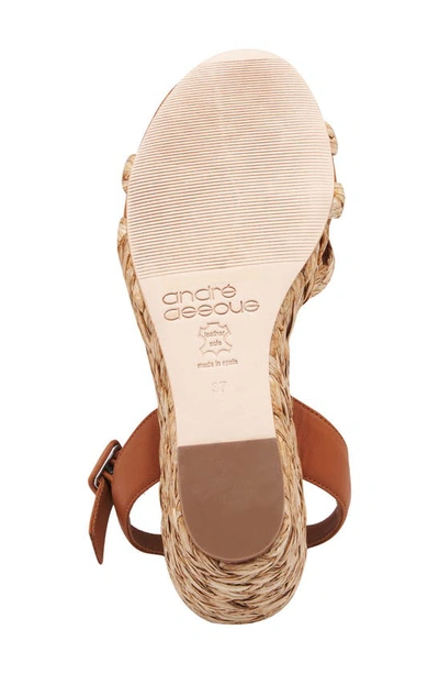 Shop Andre Assous Milena Wedge Sandal In Natural/ Tan