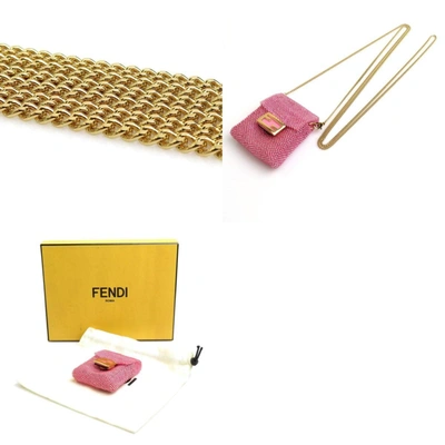 Shop Fendi Mini Baguette Pink Synthetic Wallet  ()