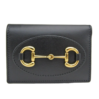 Shop Gucci Horsebit Black Leather Wallet  ()