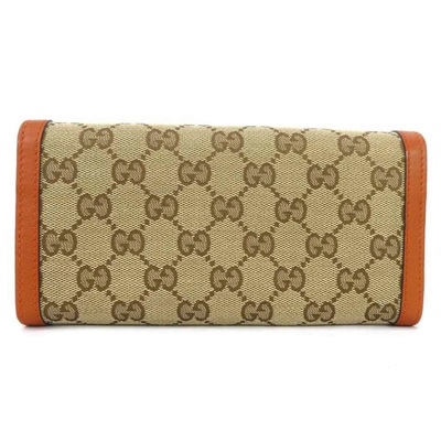 Shop Gucci Interlocking Beige Canvas Wallet  ()