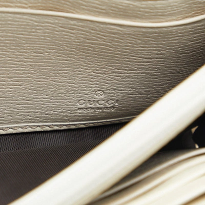 Shop Gucci Interlocking White Leather Wallet  ()