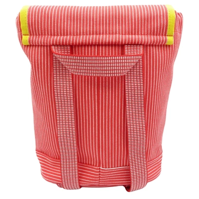 Shop Hermes Hermès Red Cotton Backpack Bag ()