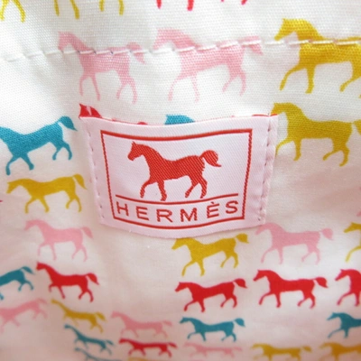 Shop Hermes Hermès Red Cotton Backpack Bag ()