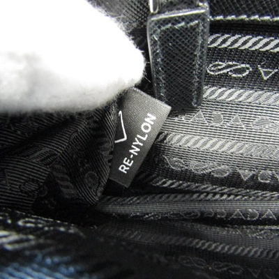 Shop Prada Re-nylon Black Synthetic Shopper Bag ()