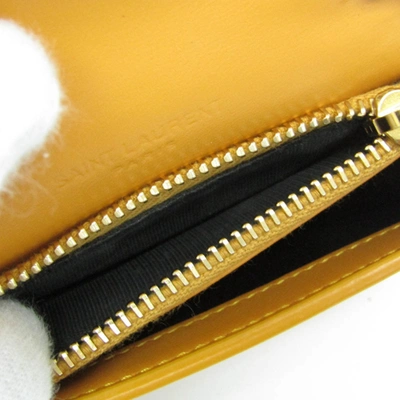 Shop Saint Laurent Camel Leather Wallet  ()