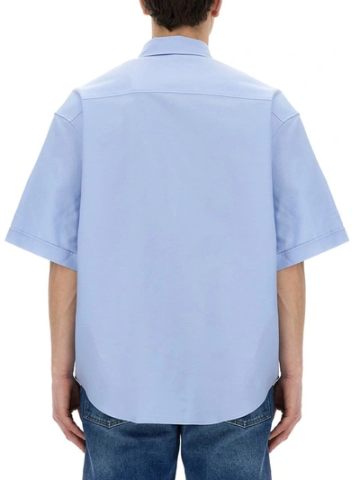 Shop Ami Alexandre Mattiussi Ami Paris Boxy Fit Shirt In Baby Blue