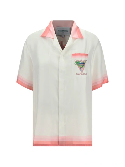Shop Casablanca Shirts In Tennis Club Icon