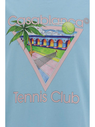 Shop Casablanca T-shirts In Tennis Club Icon