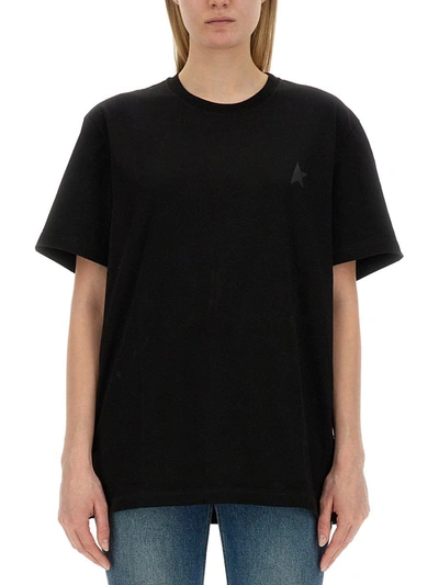 Shop Golden Goose Crewneck T-shirt In Black