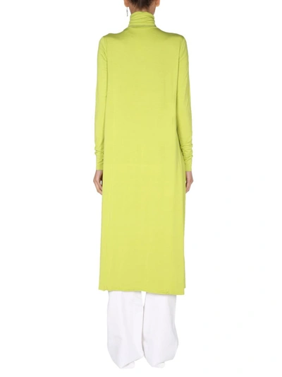 Raf Simons Jersey Long Dress In Green