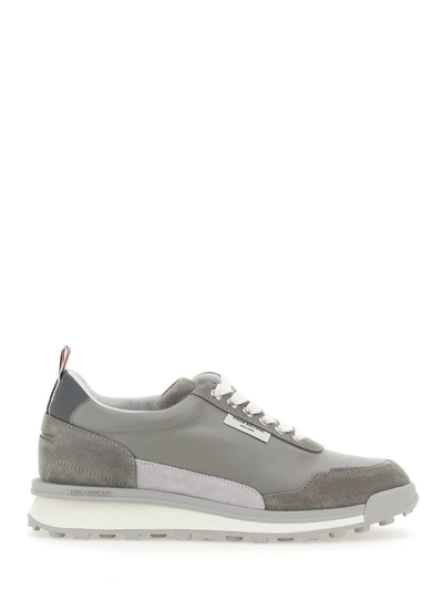Shop Thom Browne Sneaker With Logo In Grey