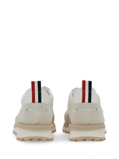 Shop Thom Browne Sneaker With Logo In White