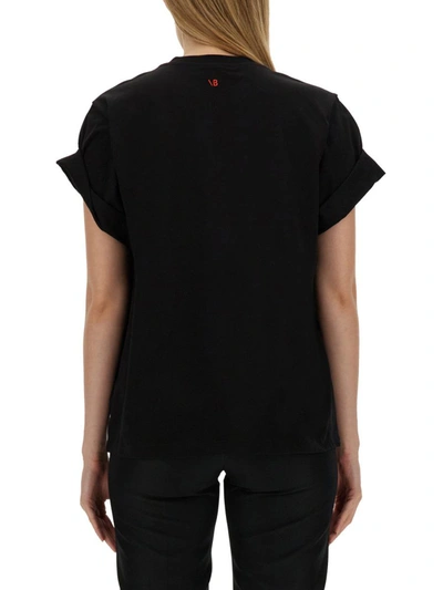 Shop Victoria Beckham Cotton T-shirt In Black