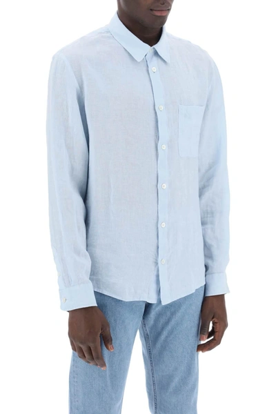 Shop Apc A.p.c. Linen Cassel Shirt For
