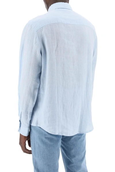 Shop Apc A.p.c. Linen Cassel Shirt For