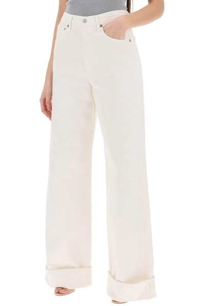 Shop Agolde Dame Wide Leg Jeans