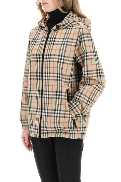 Shop Burberry Everton Tartan Windbreaker Jacket